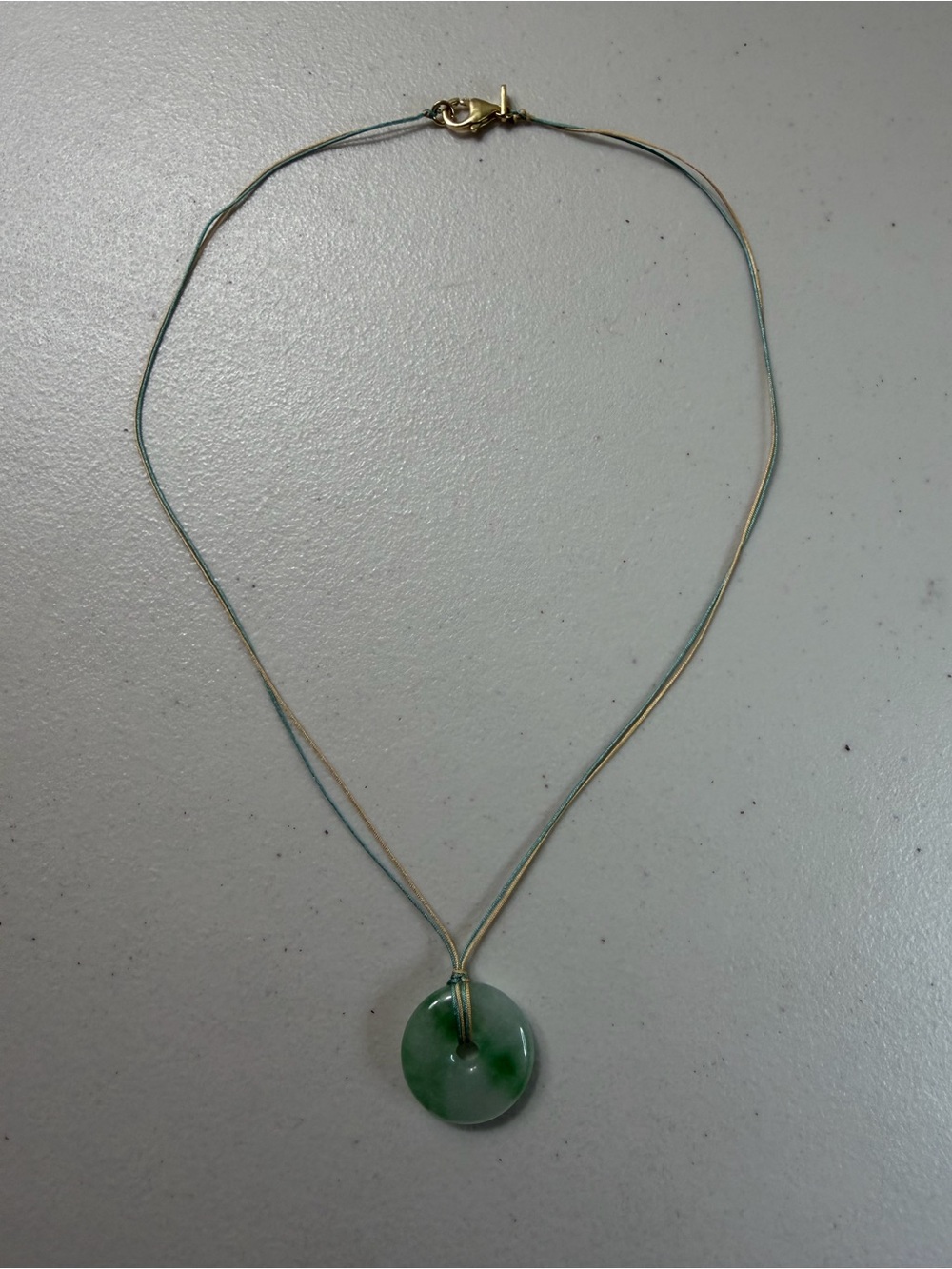 Genuine Green Jade Disc Pendant Necklace - Women's Jewelry